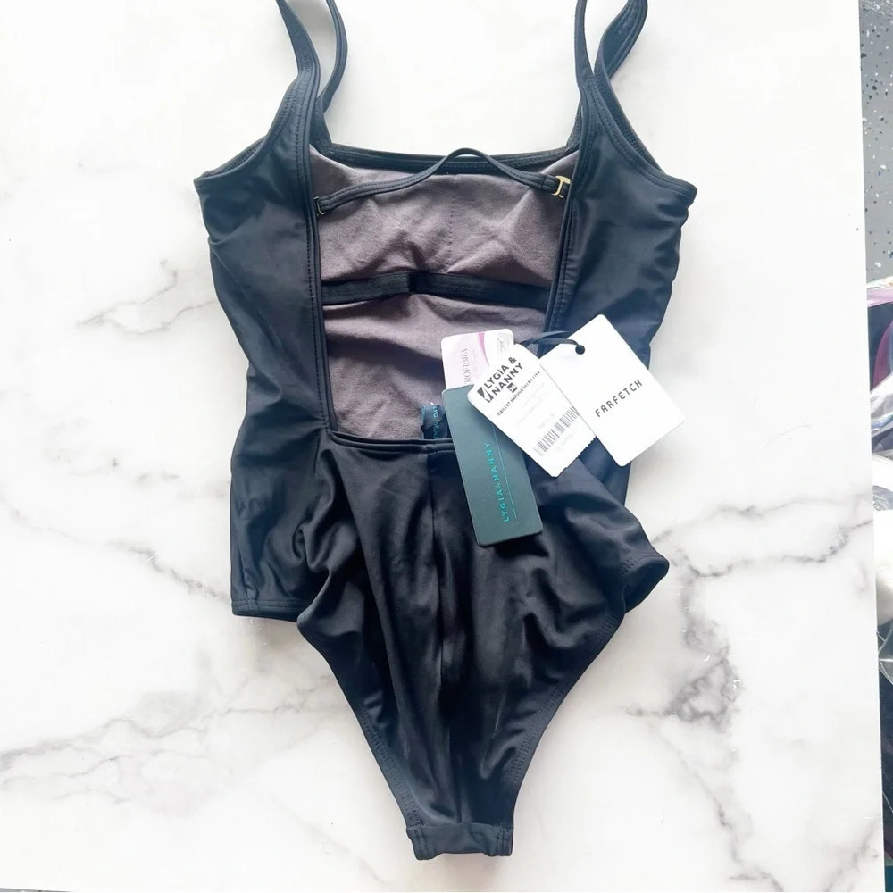Lygia & Nanny Hapuna Size XS Black low-back swimsuit One Piece NEW! - Picture 9 of 9